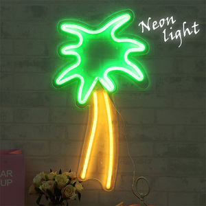 LED ネオンサイン ヤシの木 ココナッツ USB電源 ネオンライト ネオン管 インテリア ライト 間接照明 おしゃれ かわいい グッズ カフェ バー クリスマス 装飾 飾り付け 壁掛け