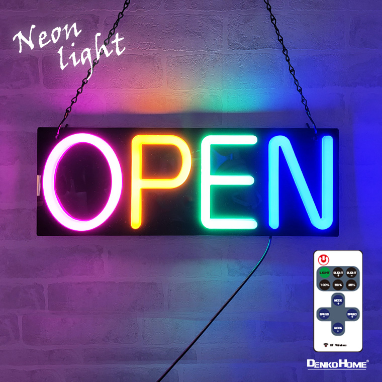 光る看板　open ネオン オープン　LED看板　店舗用   ネオンサイン