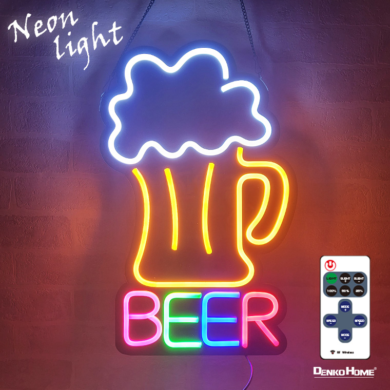 LED ネオン看板 ネオンサイン BEER ビール ビアー アルコール バー BAE