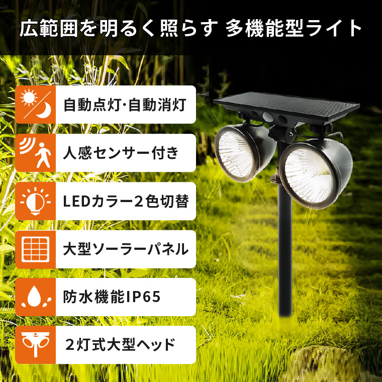 LED ソーラー式 防犯灯に  人気上昇中 人感センサーライト 屋外