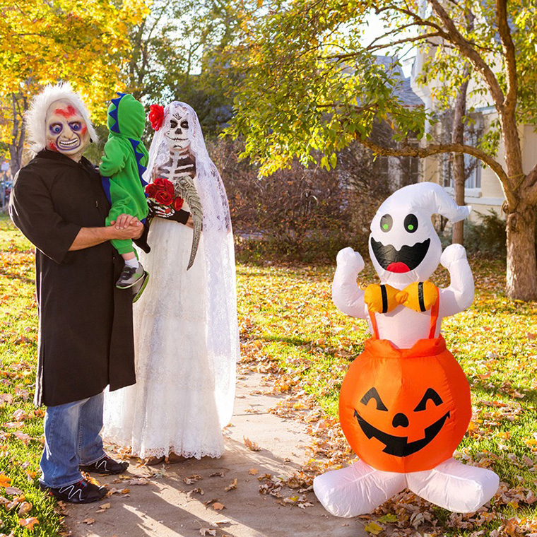 ハロウィン 光る エアーディスプレ 140cm かぼちゃ ゴースト