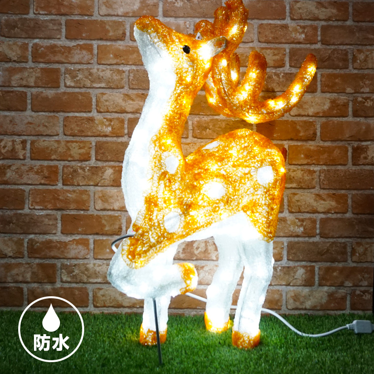 クリスマスデコレーション 電光ホーム LED イルミネーション モチーフライト スノーマン 常時点灯   80cm × 60cm 屋外 防水 防雨 ガーデン 雪だるま - 1